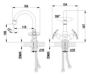 Смеситель Lemark Partner LM6547C для раковины