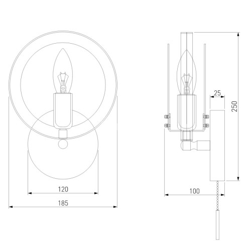 Бра Eurosvet 70121/1 черный