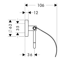Держатель туалетной бумаги Hansgrohe Logis с крышкой, хром (40523000)