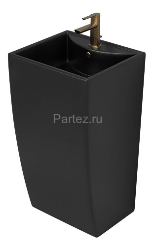 Раковина напольная Azario COMELLA 480х420х830 отдельностоящая прямоугольная, черный матовый (AZ-314M
