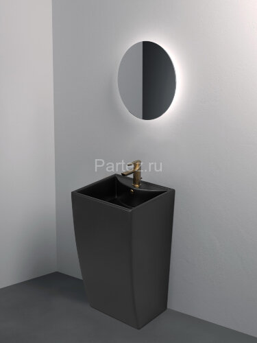 Раковина напольная Azario COMELLA 480х420х830 отдельностоящая прямоугольная, черный матовый (AZ-314M