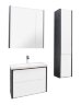 Z_RONDA Шкаф зеркальный 700 мм, белый глянец/антрацит
