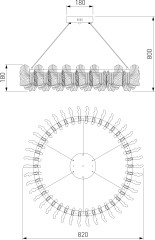 Подвесная люстра Bogate's 90375/1