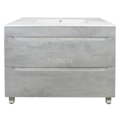 Комплект тумба Loranto Florena 80 810х470х810 напольная, с раковиной Azario Leon, светлый бетон (CS0