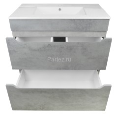 Комплект тумба Loranto Florena 80 810х470х810 напольная, с раковиной Azario Leon, светлый бетон (CS0