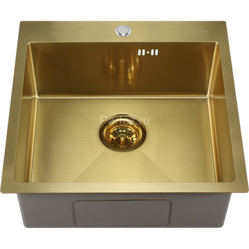 Мойка 5050 MELANA ProfLine 3,0/200 САТИН ЗОЛОТО врезная квадратная D5050HG