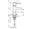14127000 Talis Classic Смеситель для раковины Natural, однорычажный, со шлангами, SoftPex